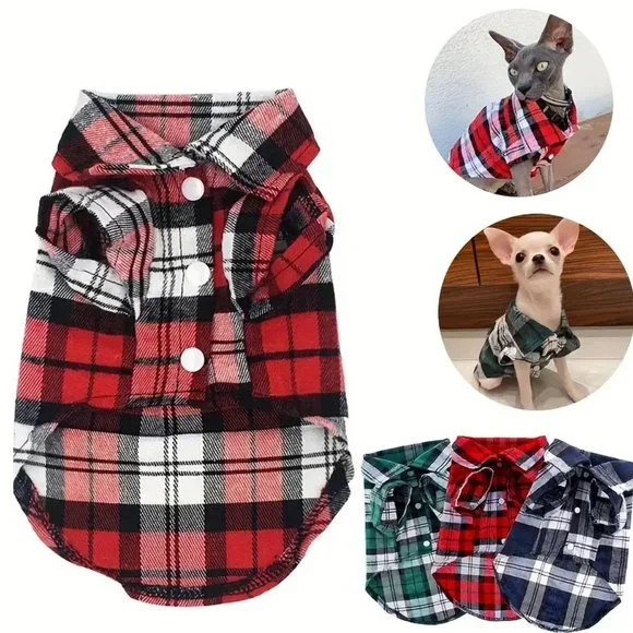 NWT Dog/Cat Flannel Jackets - Picture 6 of 8